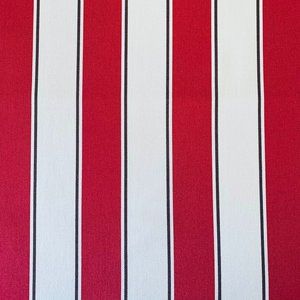 4.27 Yards Free Spirit Vicki Payne Pink Brown White Awning Cabana Stripe Fabric